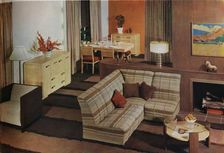 Dining-living-room designed by Mary Davis Gillies for McCall's Magazine c1940