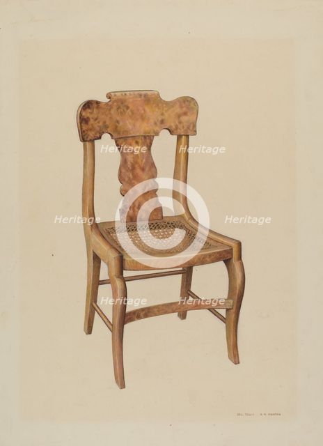 Dining Room Chair, c. 1939. Creator: Ralph Morton.