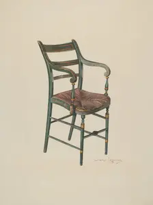 Dining Room Chair, c. 1940. Creator: Sarkis Erganian