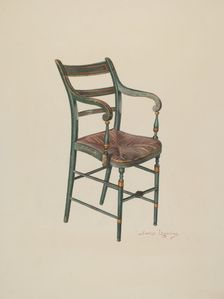 Dining Room Chair, c. 1940. Creator: Sarkis Erganian