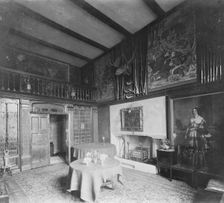 Dining Room at Carisbrooke Castle, Isle of Wight, c1930. Creator: Kirk & Sons of Cowes