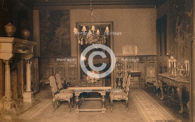 Dining room at the Cuban Embassy in Brussels, Belgium, 1927.  Creator: Unknown.