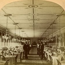 Dining room, Grand Union Hotel, Saratoga, New York, USA.Artist: BW Kilburn