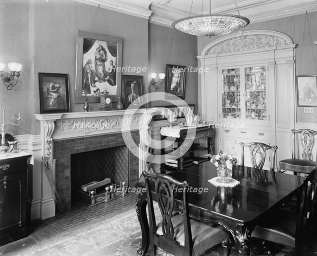 Dining room, four-story townhouse, possibly New York, N.Y., between 1900 and 1905. Creator: William H. Jackson.