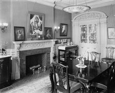 Dining room, four-story townhouse, possibly New York, N.Y., between 1900 and 1905. Creator: William H. Jackson