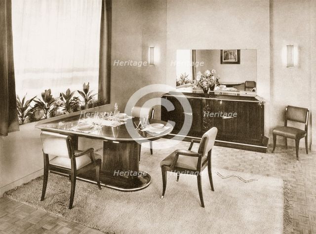 Dining Room from Ensembles Mobiliers, pub. 1937. Creator: French Photographer (20th century).