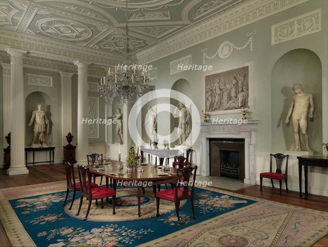 Dining room from Lansdowne House, London, 1767-1769. Artist: Adam, Robert (1728-1792)