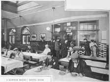 Dining room in a Rowton House, Hammersmith, London, c1902 (1903)