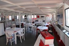 Dining room on board the lightship Relandersgrund Helsinki, Finland, 2011. Creator: Sheldon Marshall