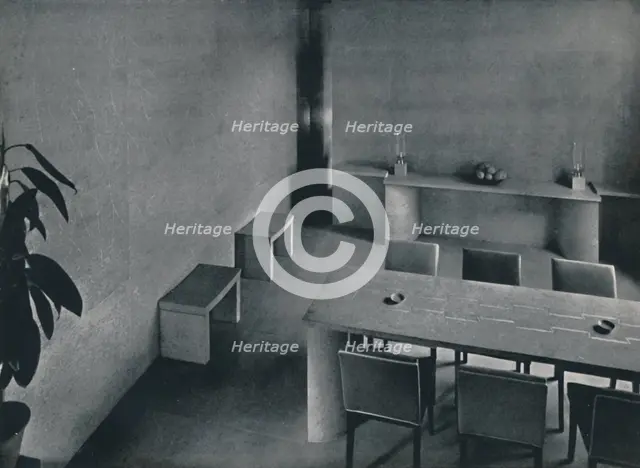 'Dining room of the architect Oliver Hill, F.R.I.B.A.', 1942. Artist: Unknown.