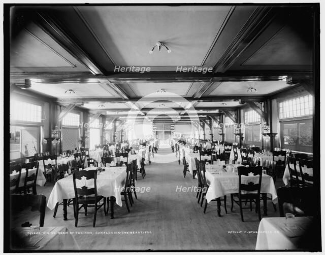 Dining room of the Inn, Charlevoix-the-Beautiful, between 1890 and 1901. Creator: Unknown.