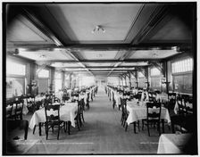 Dining room of the Inn, Charlevoix-the-Beautiful, between 1890 and 1901. Creator: Unknown