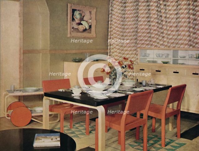 'Dining Room with Finnish furniture', 1938. Artist: Unknown.