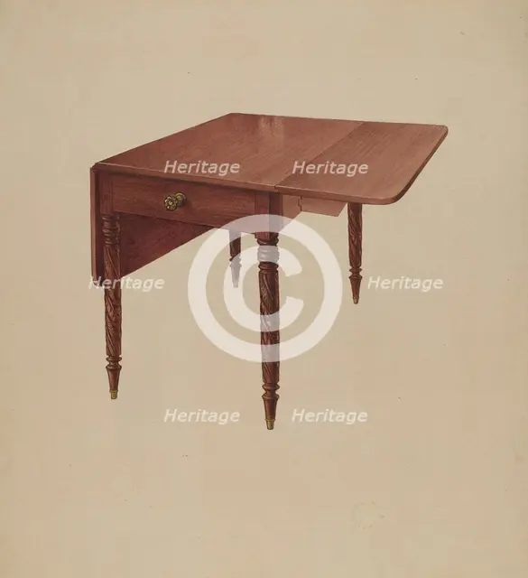 Dining Room Table, c. 1936. Creator: Howard Weld.