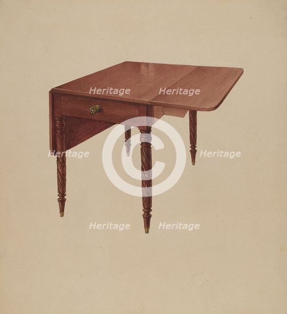 Dining Room Table, c. 1936. Creator: Howard Weld.