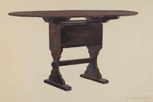 Dining Room Table, c. 1942. Creator: Ernest A Towers Jr