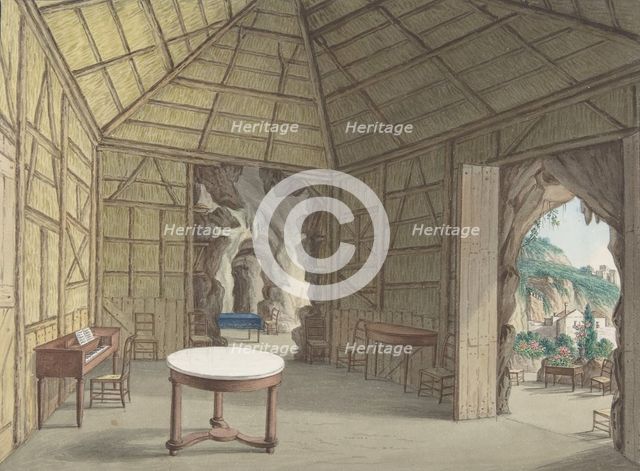 Dining Room, Villa Barbaja, Naples, 1800-1870. Creator: Attributed to Anonymous, British, 19th Century.