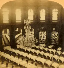 Dining Saloon, Grand Hotel, Paris, France 1904. Creator: Bert Underwood