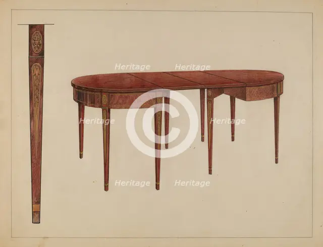 Dining Table, 1936. Creator: M. Rosenshield-von-Paulin.