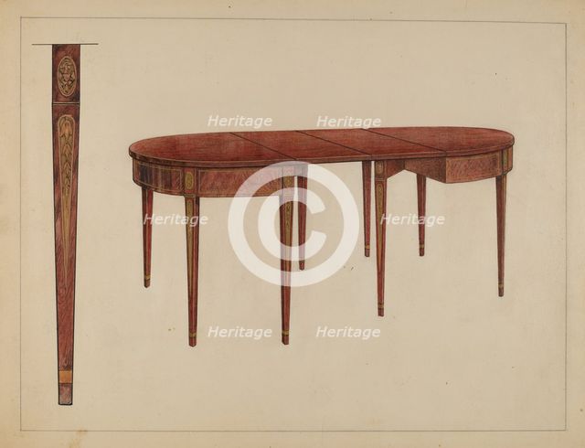 Dining Table, 1936. Creator: M. Rosenshield-von-Paulin.