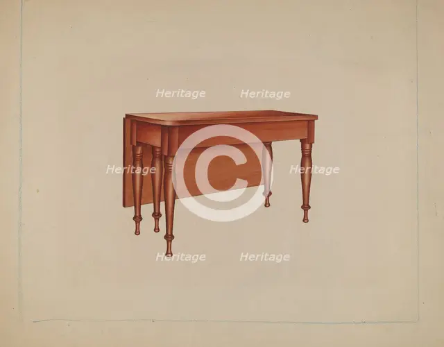 Dining Table, c. 1939. Creator: Lon Cronk.