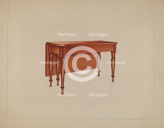 Dining Table, c. 1939. Creator: Lon Cronk.