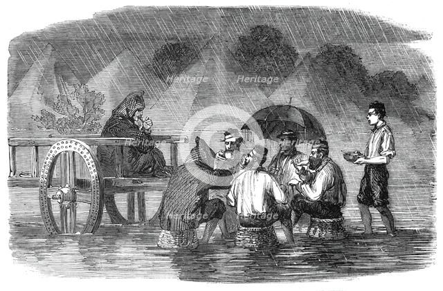 Dining under difficulties - from a sketch by our special artist in China, 1860. Creator: Unknown.