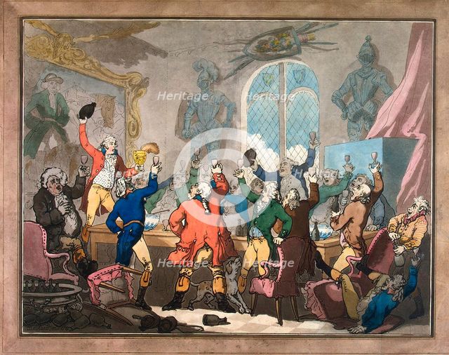 Dinner, 1787.  Creator: Rowlandson, Thomas (1756-1827).