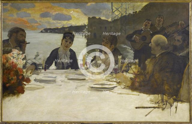 Dinner at Posillipo, after 1878.