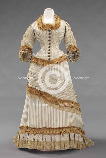 Dinner dress, American, 1878-80. Creator: Unknown.