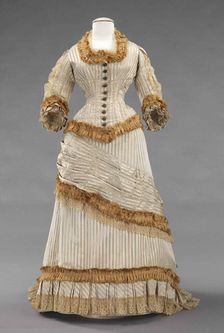 Dinner dress, American, 1878-80. Creator: Unknown