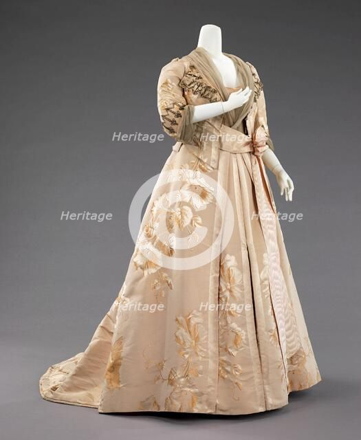 Dinner dress, French, 1890-95. Creator: House of Worth.