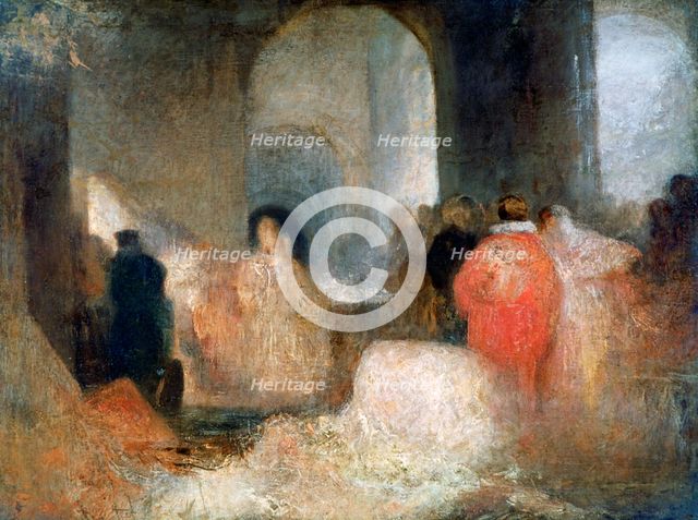 'Dinner in a Great Room with Figures in Costume', c1830-1835. Artist: JMW Turner