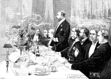 Dinner in aid of a National Leprosy Fund, presided over by the Prince of Wales, 1890. Creator: R. Taylor
