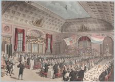 Dinner in Celebration of the Emancipation of Holland from France, City of London Tavern, B..., 1814. Creator: Unknown
