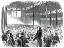 Dinner in the Pavilion, Royal Agricultural Society's Show, Shrewsbury, 1845. Creator: Unknown