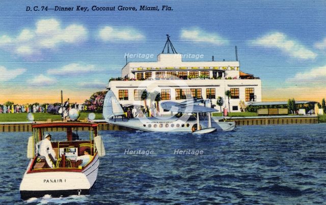 Dinner Key, Coconut Grove, Miami, Florida, USA, 1941. Artist: Unknown