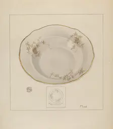 Dinner Platter, c. 1937. Creator: Joseph Sudek