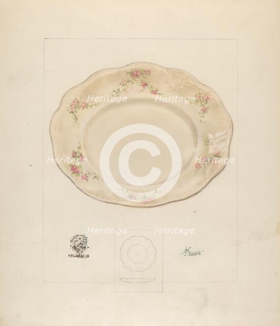 Dinner Plate, c. 1937. Creator: Joseph Sudek.