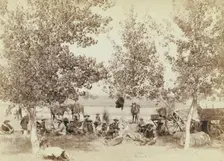 Dinner scene, between 1887 and 1892. Creator: John C. H. Grabill