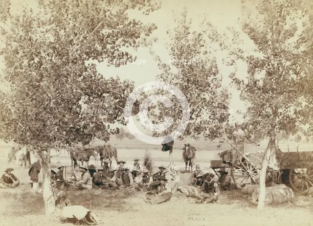 Dinner scene, between 1887 and 1892. Creator: John C. H. Grabill.