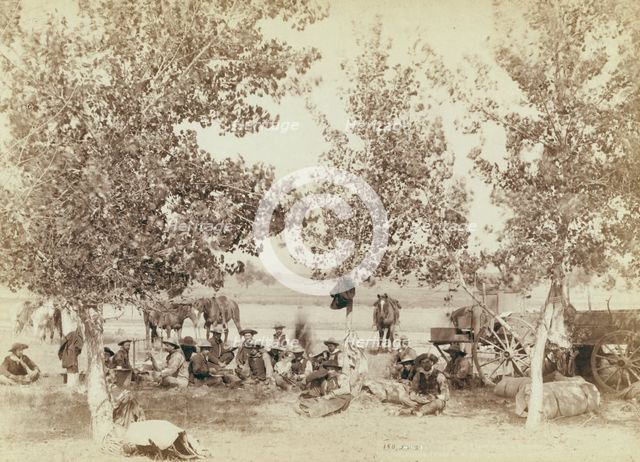 Dinner scene, between 1887 and 1892. Creator: John C. H. Grabill.