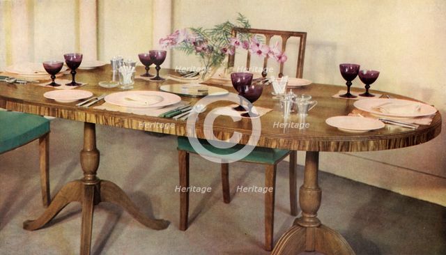 'Dinner-table arranged by Harrods Ltd., London', 1937. Creator: Unknown.
