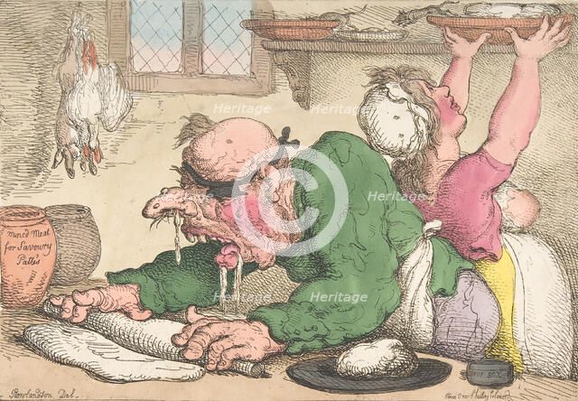 Dinners Drest in the Neatest Manner, October 1811., October 1811. Creator: Thomas Rowlandson.