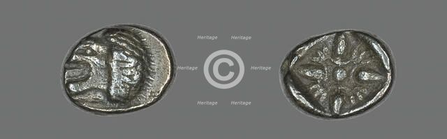Diobol (Coin) Depicting a Lion, early 5th century BCE. Creator: Unknown.