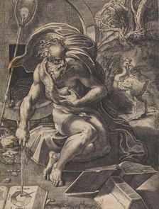 Diogenes, ca. 1527. Creator: Giovanni Jacopo Caraglio