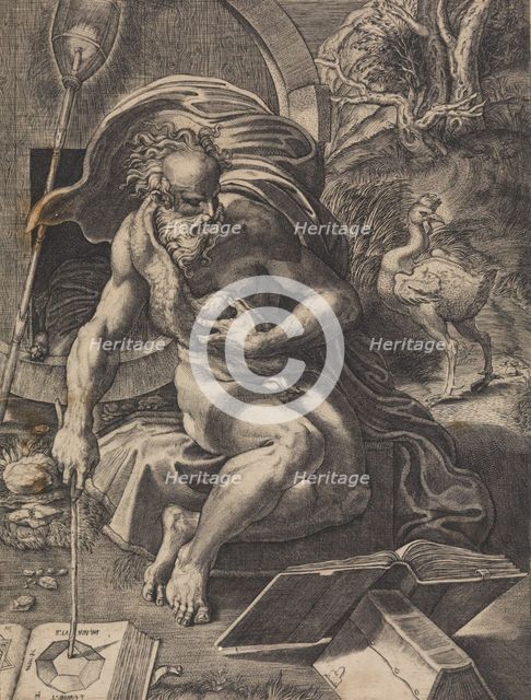 Diogenes, ca. 1527. Creator: Giovanni Jacopo Caraglio.