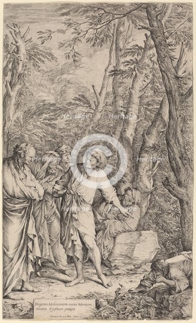 Diogenes Casting away his Bowl, 1662. Creator: Salvator Rosa.