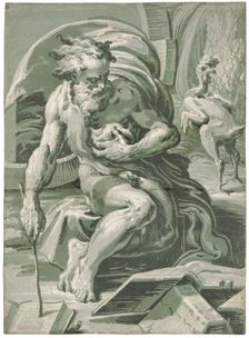 Diogenes, after 1527. Creator: Ugo da Carpi (1480-1532)