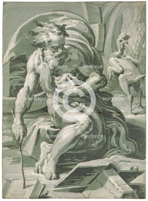 Diogenes, after 1527. Creator: Ugo da Carpi (1480-1532).
